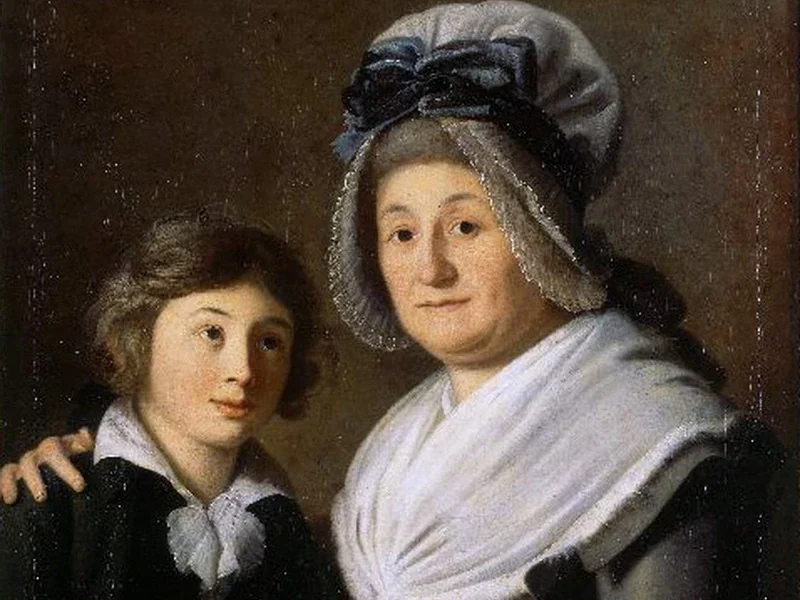 1762-Felix Maria Diogg - Regula Lavater-Usteri con il figlio undicenne Diethelm Lavater